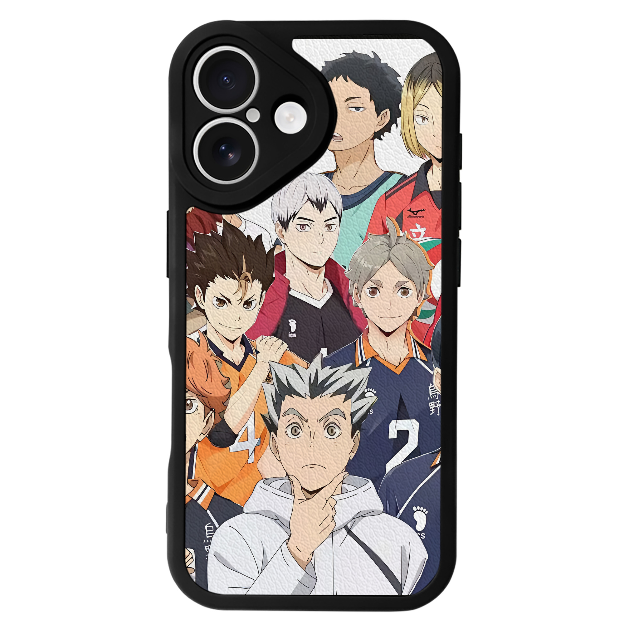 （画像用） ハイキュー!! Haikyu!! 【iPhone 16シリーズ対応】シリコンスマホケース（レザー調） 材質：シリコン